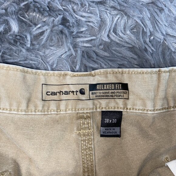 Carhartt Relaxed Straight Twill Dungaree Bundle 2 Work Pants Men 38X30 Utility - Picture 15 of 16